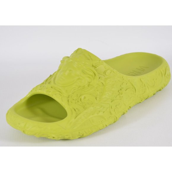 NEW Versace Men\'s BAROQUE MEDUSA Citron Rubber Pool Slides Sandals Size 41 8 main image 9
